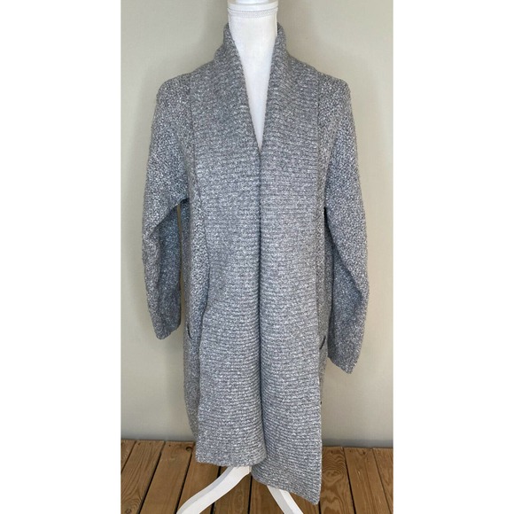 RESERVED Long Open Front Knit Cardigan Sweater L - Picture 1 of 8